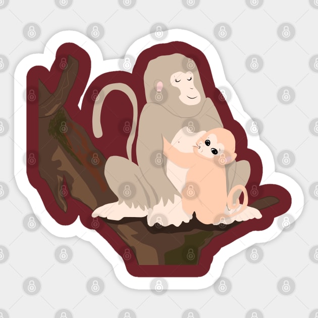 We, The Mammals - Monkey Sticker by Clarissa Mond